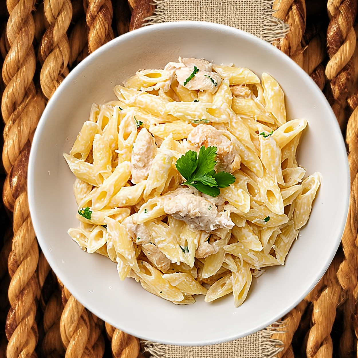 Spaghetti Kremalı Mantarlı Alfredo Sos